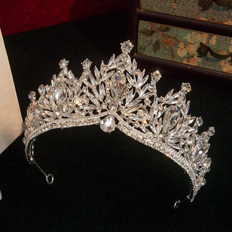 Flash diamond baroque wedding crown beautiful and elegant temperament wedding bride wedding ceremony main crown