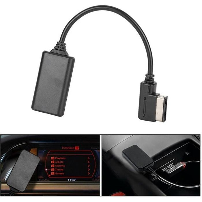 Adaptateur auxiliaire Bluetooth5,0 Adaptateur d'interface de musique Câble audio Bluetooth pour automobile Adapté pour AMI MMI MDI