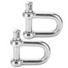 2pcs M20 Screw Pin Anchor Shackle 304 Stainless Steel Heavy Duty DShape Shackle for Camping