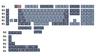 Keychron Double Shot PBT OSA Keycaps for JIS Full Set and Light Layout, (Gray Blue)