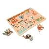 Baby Peg Puzzle Board Toy Wooden Zoo Animal Patterns Preschool Learning Puzzle Toy for Toddlers
