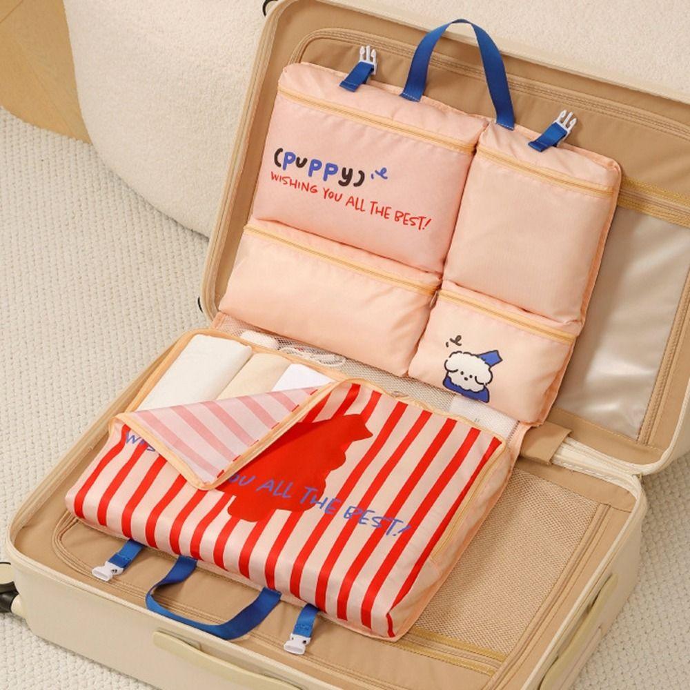 Foldable Clothes Packing Cubes Hangable Luggage Storage Bag Suitcase Organizer  Travel