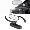 2Pcs Motorcycle Black Mini Oval Rear View Mirror for Honda Shadow 6007501100 ACE