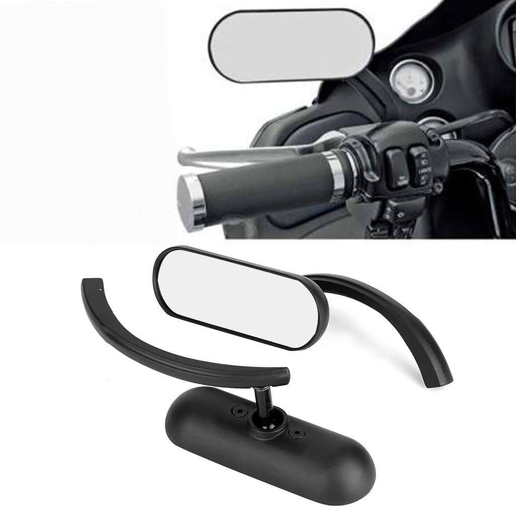 2Pcs Motorcycle Black Mini Oval Rear View Mirror for Honda Shadow 6007501100 ACE