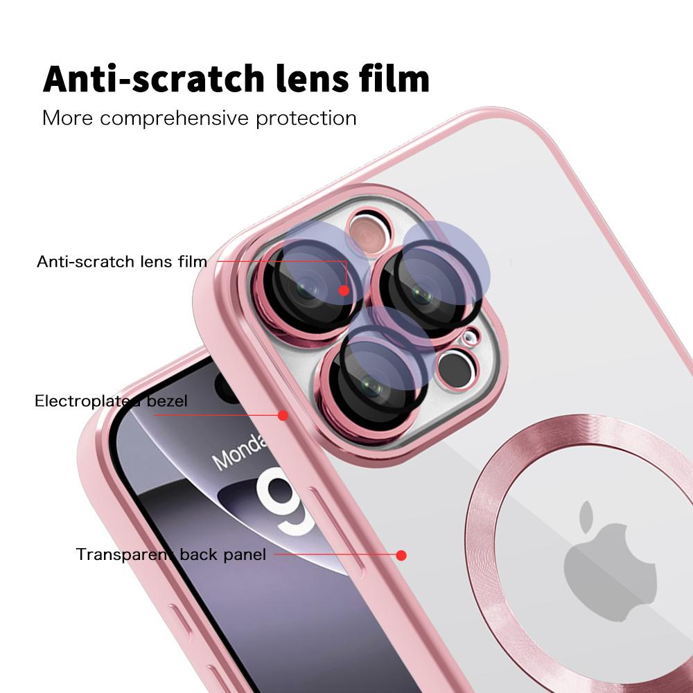 Magnetic Leather Transparent Flip Wallet Case For iPhone 17Air/16 pro Max 15 14/13/12/11 with Card Holder Bumper Bag Built-in Stand