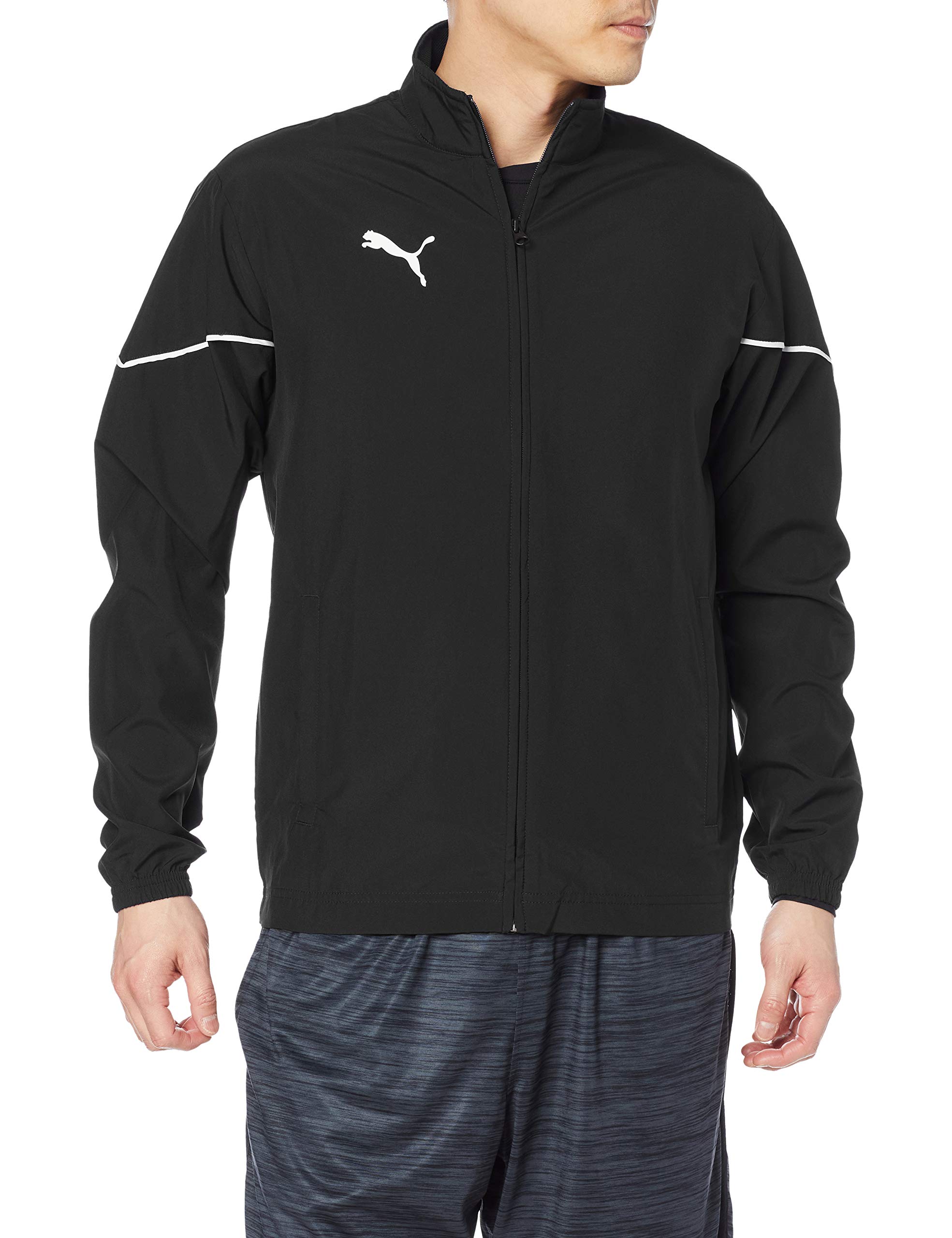 Куртка-джемпер TEAMRISE Плетеная куртка 2024 Цвет Черный Белый M [Puma] Мужская Осень/Зима (03)