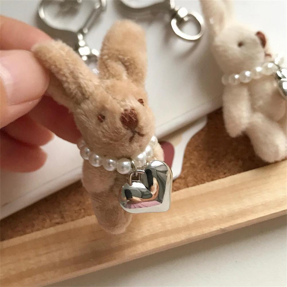 

Korean Kawaii Plush Rabbit Phone Charms Pendant Cute Key Chain For iPhone Samsung Lovely Women Girl Strap Lanyard Hanging Cord