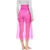 Gonna Trasparente da Donna in PVC Vita Alta Chiusura con Bottoni Bodycon Tubolare Midi Gonna Copricostume Rave Cosplay