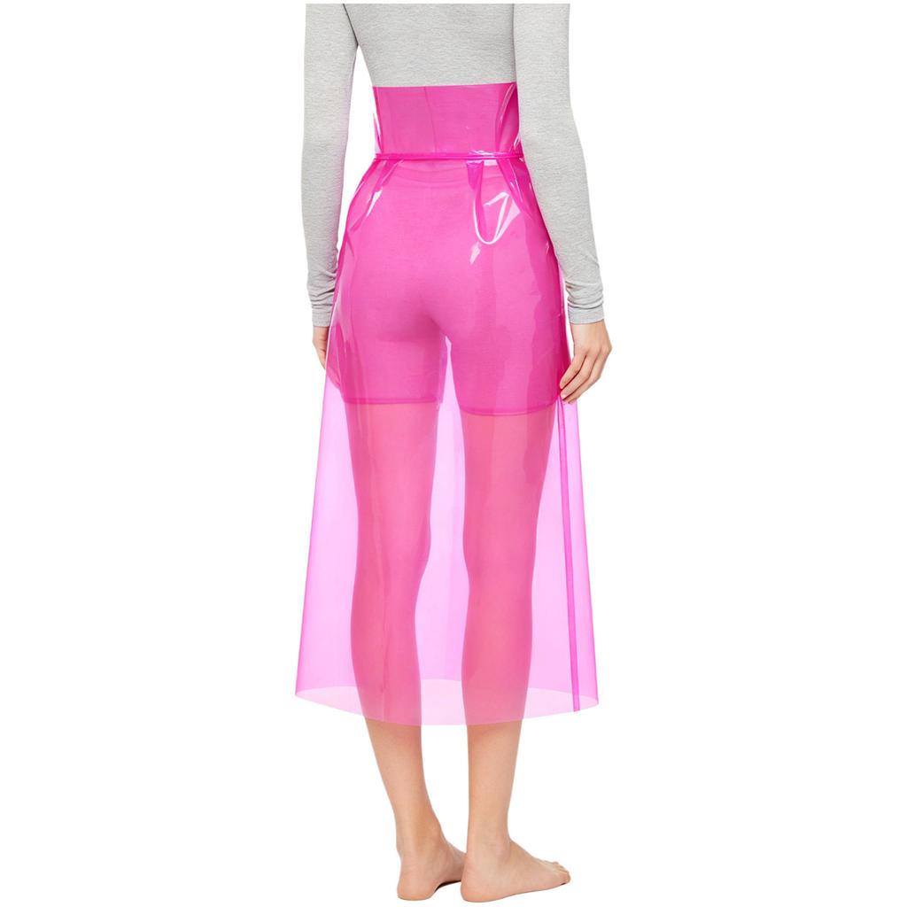 Gonna Trasparente da Donna in PVC Vita Alta Chiusura con Bottoni Bodycon Tubolare Midi Gonna Copricostume Rave Cosplay