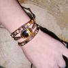 Bohemian Natur Tigerauge Stein Handgeflochtenes Armband Mode Kreativ Unisex für Täglich Party Urlaub Karneval