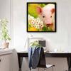 New Arrival 5D DIY Full Circle Diamond Painting "Piggy In the Flowers" Embroidery Cross Stitch Home Decor Gift