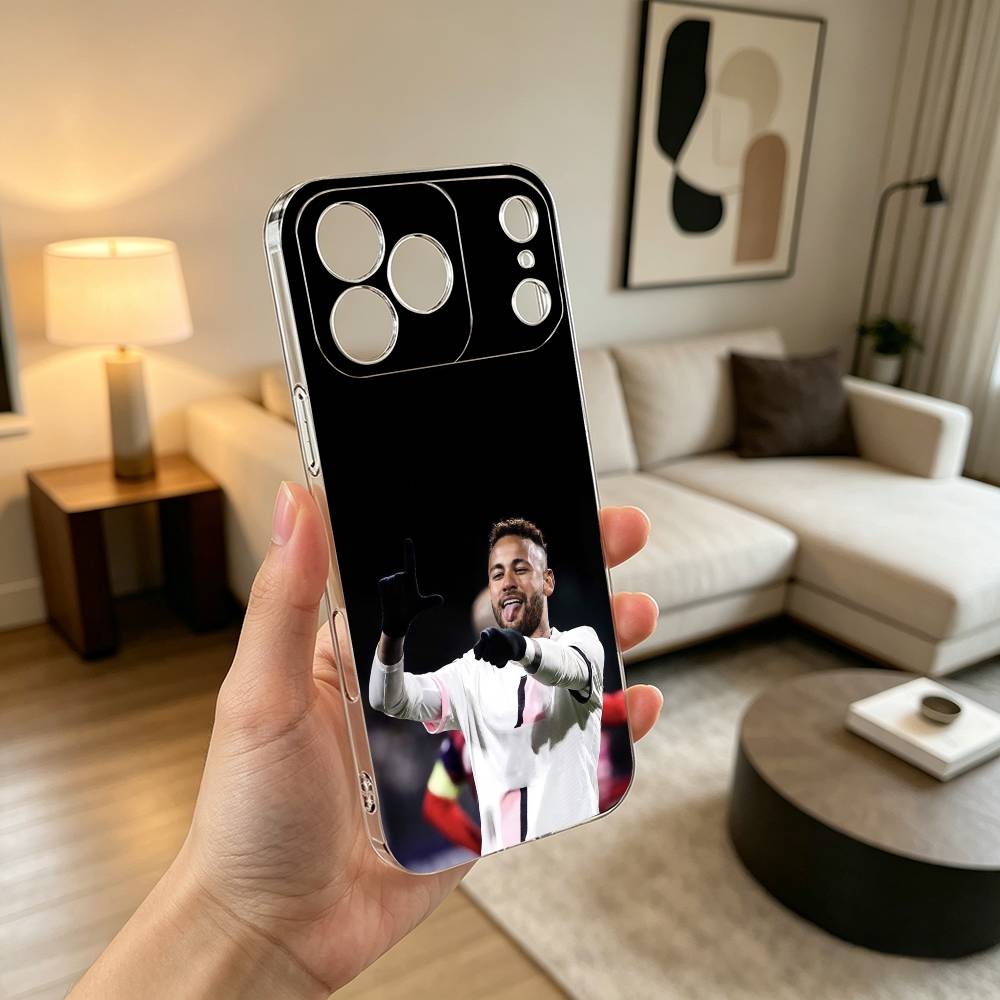 N-Neymar J-jr Football 10  Phone Case Transparent Silicone Soft For iPhone 17 16 15 14 13 12 11 Mini Pro Max Plus