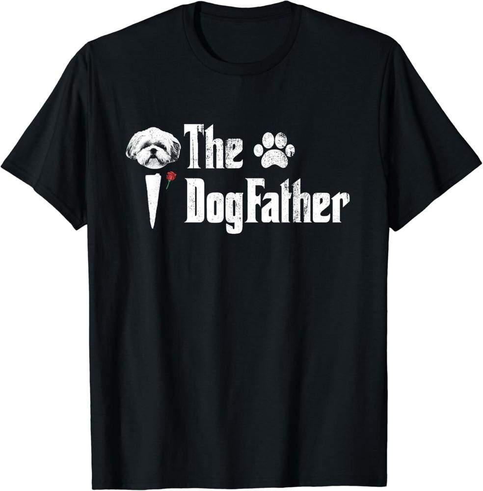 

The Dogfather Shih Tzu Dog Dad Tshirt Father_s Day Gift Unisex T-Shirt L
