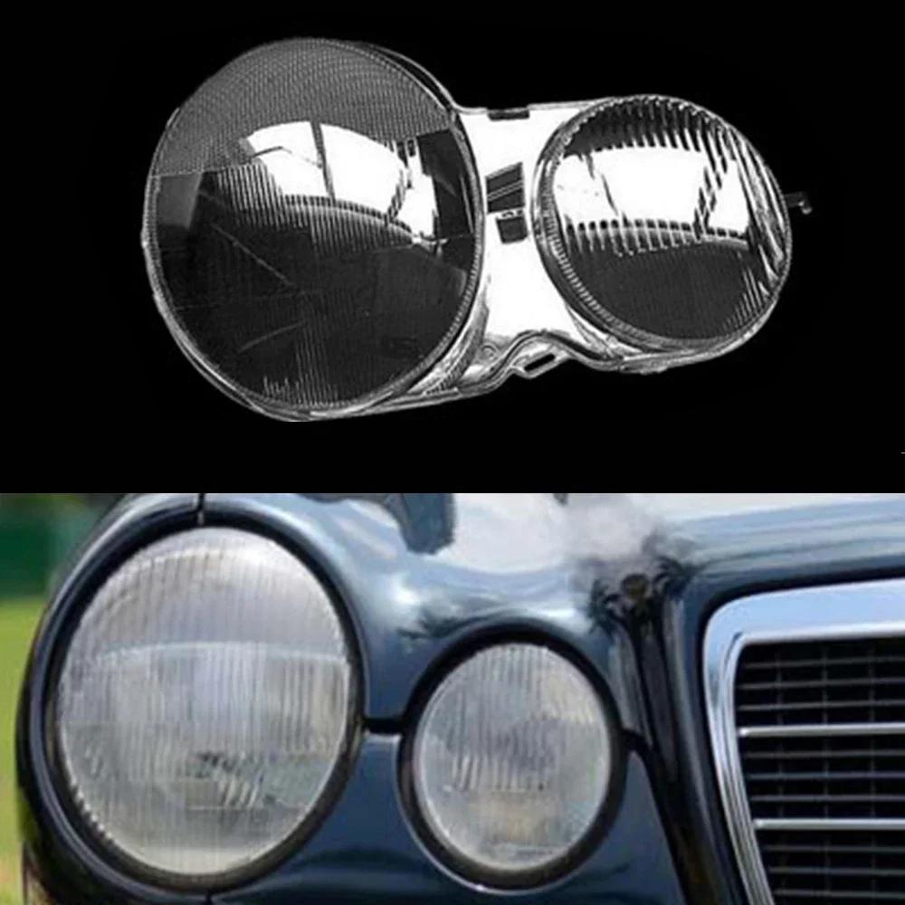 VFOSQ1 Car Front Headlamp Glass Lamp Transparent Lampshade Shell Headlight Cover For Mercedes-Benz E-Class W210 E230 E350 1995~2001