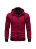 Autumn/Winter Cross-Border Fashion: Solid Color Plus Velvet Loose Hooded Jacket with Double Zipper and Long Sleeves