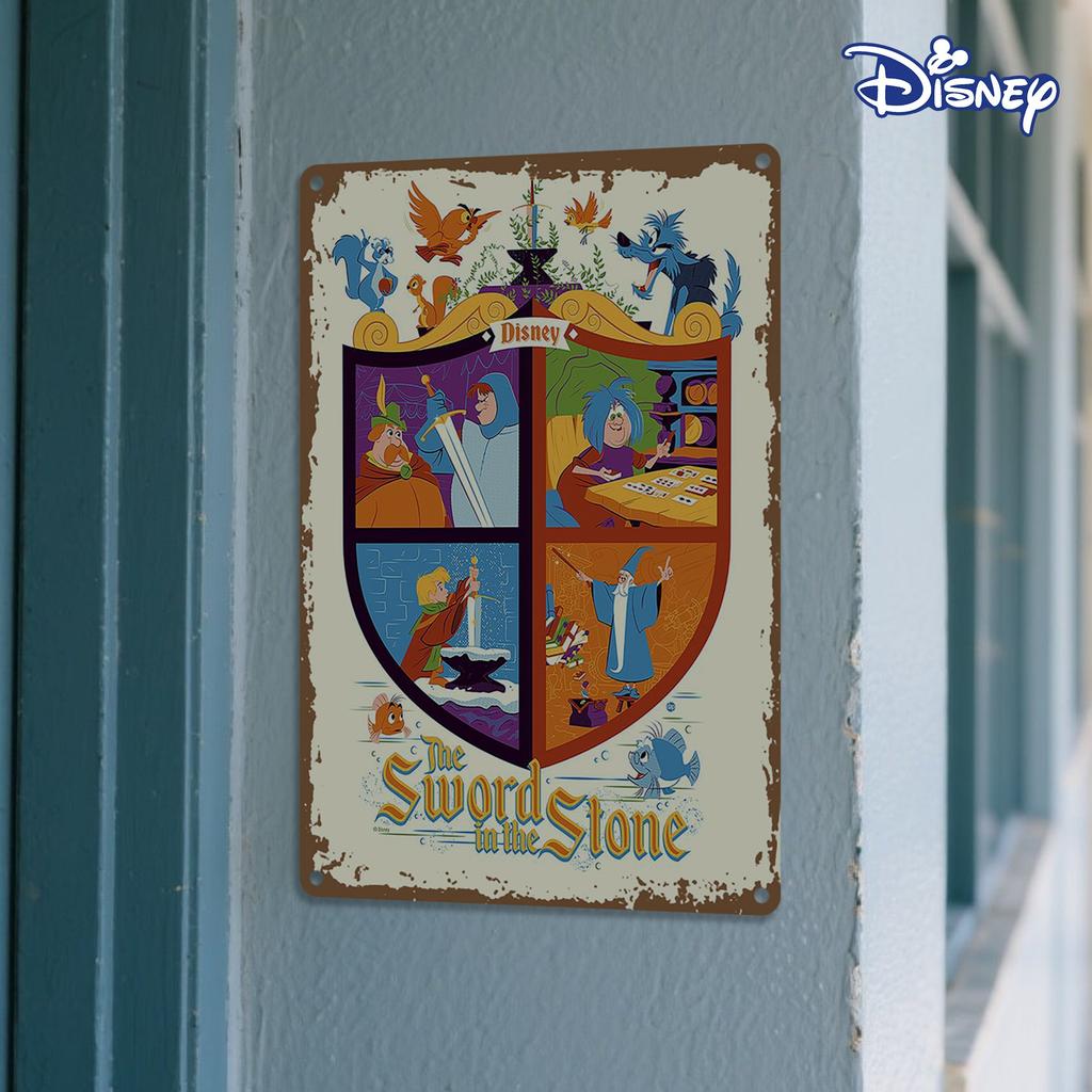 1pc The Sword In the Stone Vintage Metal Tin Sign, 20.32 X 30.48 Cm, Art Deco Wall Hanging Decorative Plaque, Motivational Home