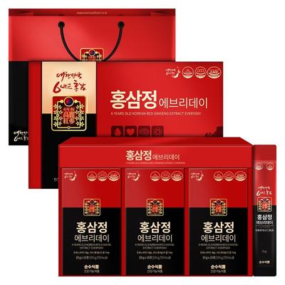 Pure Food 6-year-old Red Ginseng Extract, 2 Boxes of Red Ginseng Sticks + Shopping Bag, Immunity, 300g, 2 Pieces