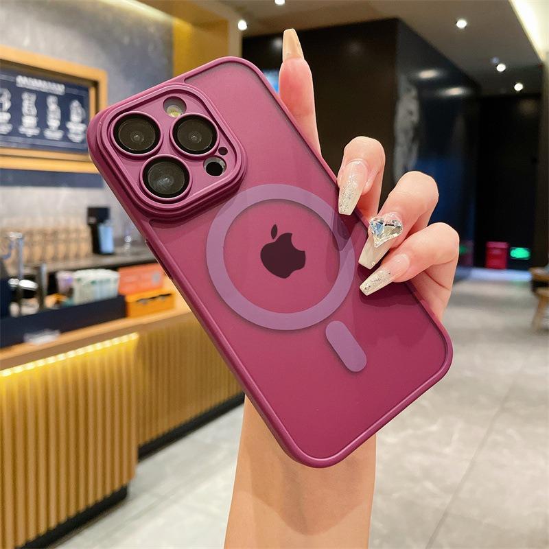 Magnetische Matt-Transparente Hülle für iPhone 17 Air 16 15 14 13 12 11 Pro Max Plus für Magsafe Kabelloses Laden Stoßfeste Abdeckung