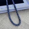 1String, Black Natural Freshwater Pearls, Handmade Near Round Pearl Beads for Jewelry Making DIY Crafts (Beads 7-8mm, Length 36cm)