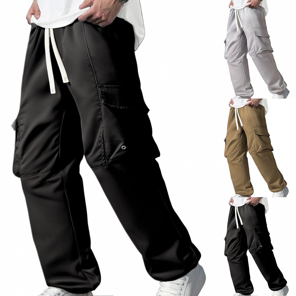 Men's Retro Loose Wide-Leg Jeans Slim Straight Washed Jeans