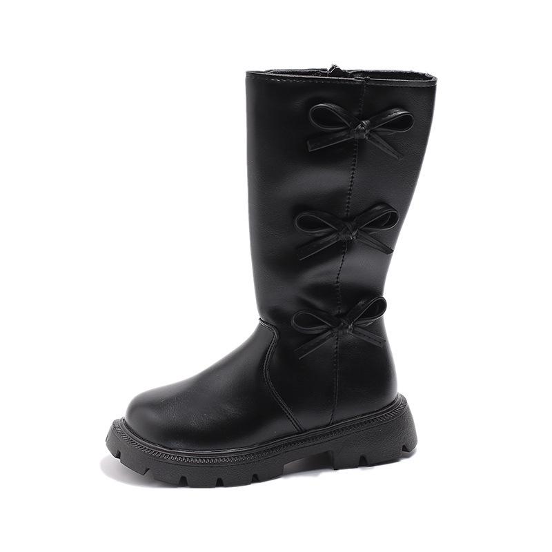 2025 Girls' High-Top Princess Boots - Stylish Autumn/Winter with Velvet Cotton