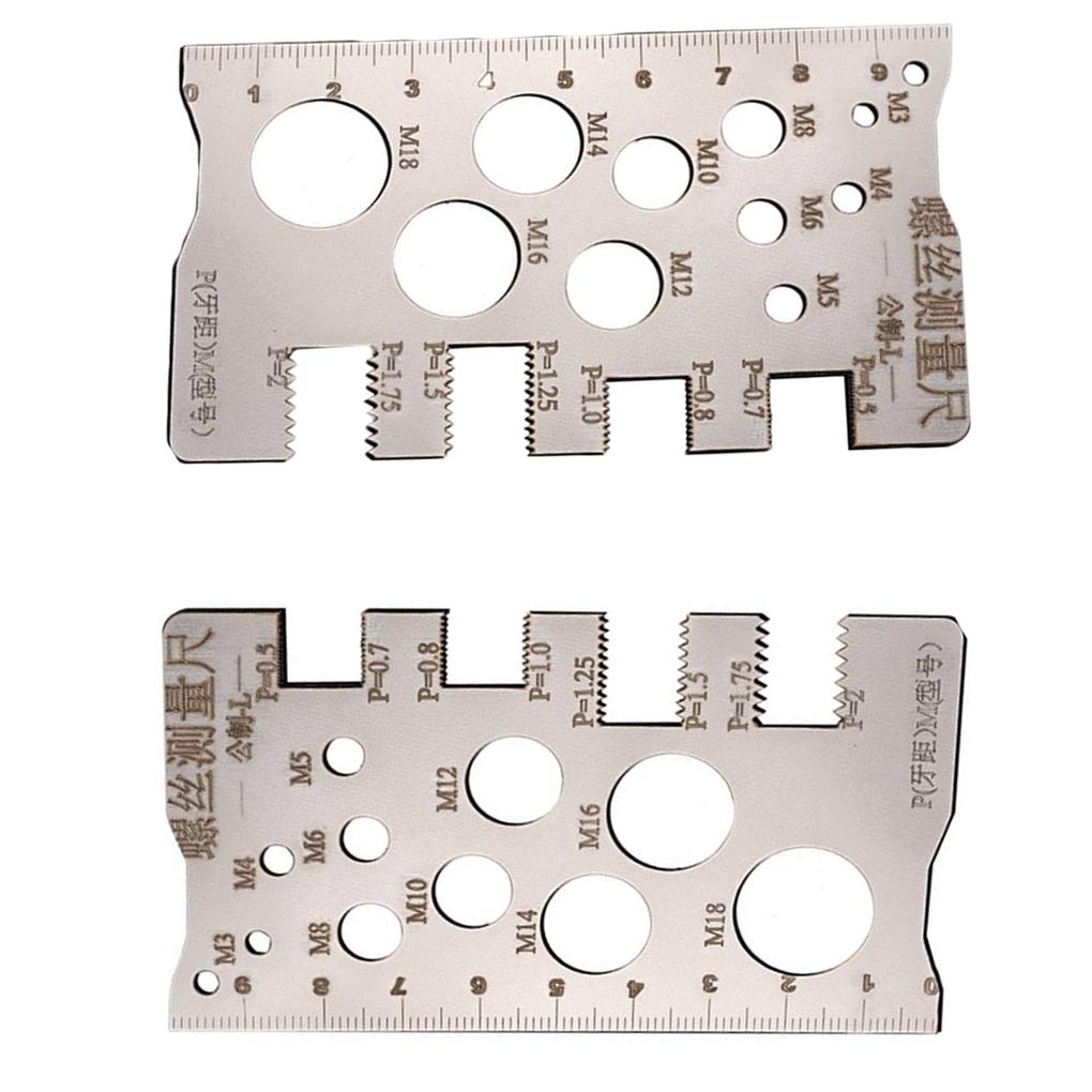 Portable Screw Thread Pitch Gauge Ruler for Accurate Measurement of Bolts and Nuts Convenient for Home and Industrial Use