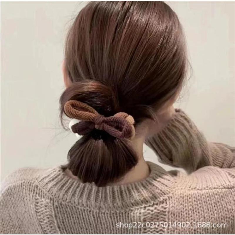 [86 pieces set] autumn and winter hair accessories cute widened and thickened high elastic high horsetail rubber band durable hair ring