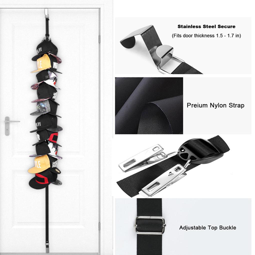 Türhänger Kappenclip Hüte Handtasche Tasche Krawatte Jacke Aufhängung Aufbewahrungshaken Hotel Schlafzimmer Schrank Kleiderschrank Organisationsregal