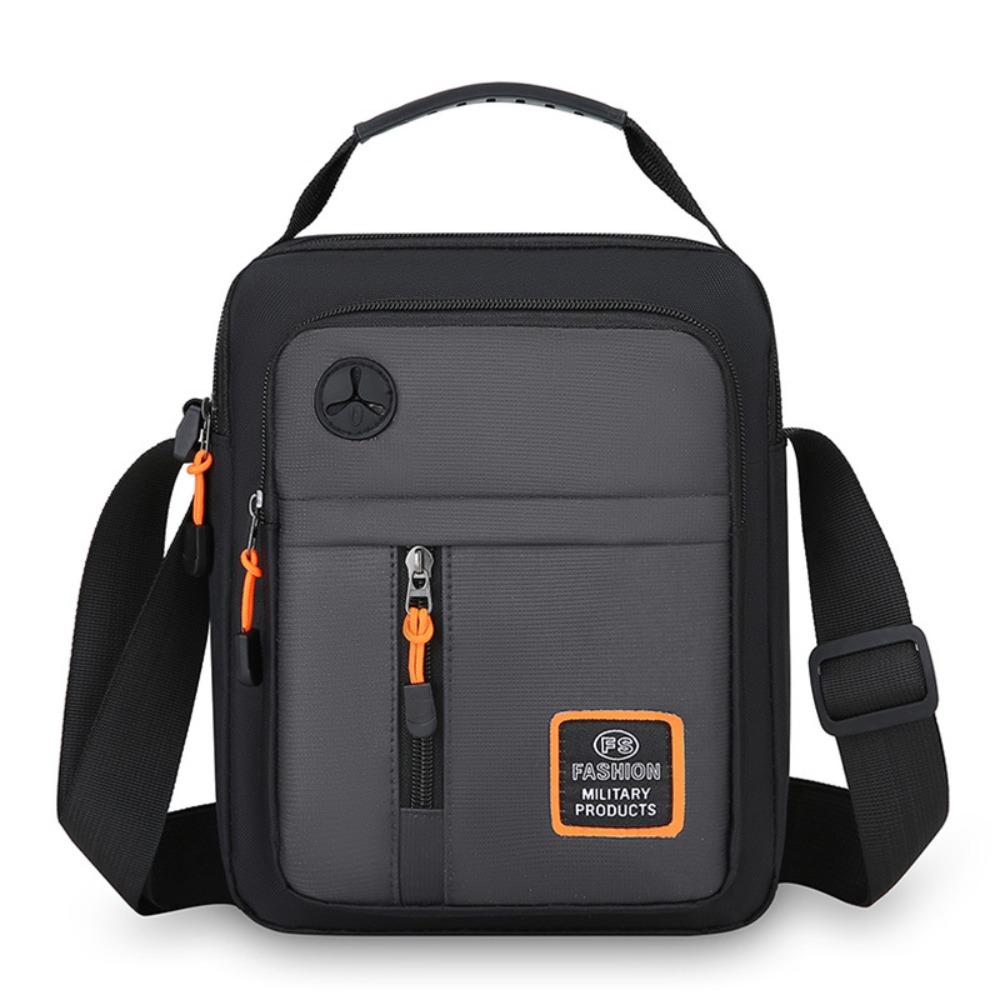 

Мужская деловая сумка с несколькими карманами, сумка кроссбоди из оксфордского нейлона, повседневная мужская наплечная сумка для работы Style B Grey