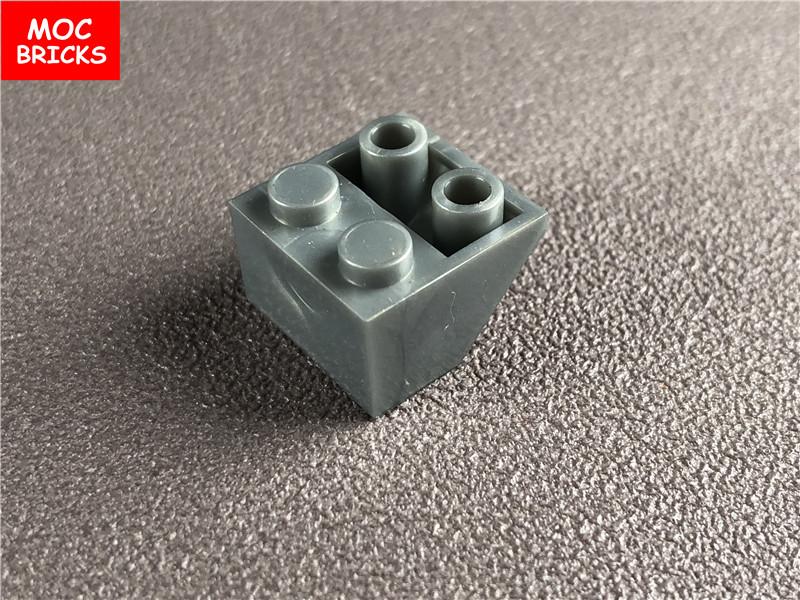 Non-Toxic 50Pcs/Lot Moc Bricks White Black Silver Gray Slope Brick 2X2 Inverted 3660 Diy Educational Building Blocks Toys Kids Gifts