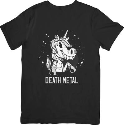 Heavy Metal Musik Unisex Passform für Männer & Frauen Qualitäts-Baumwoll-T-Shirt Schwarz