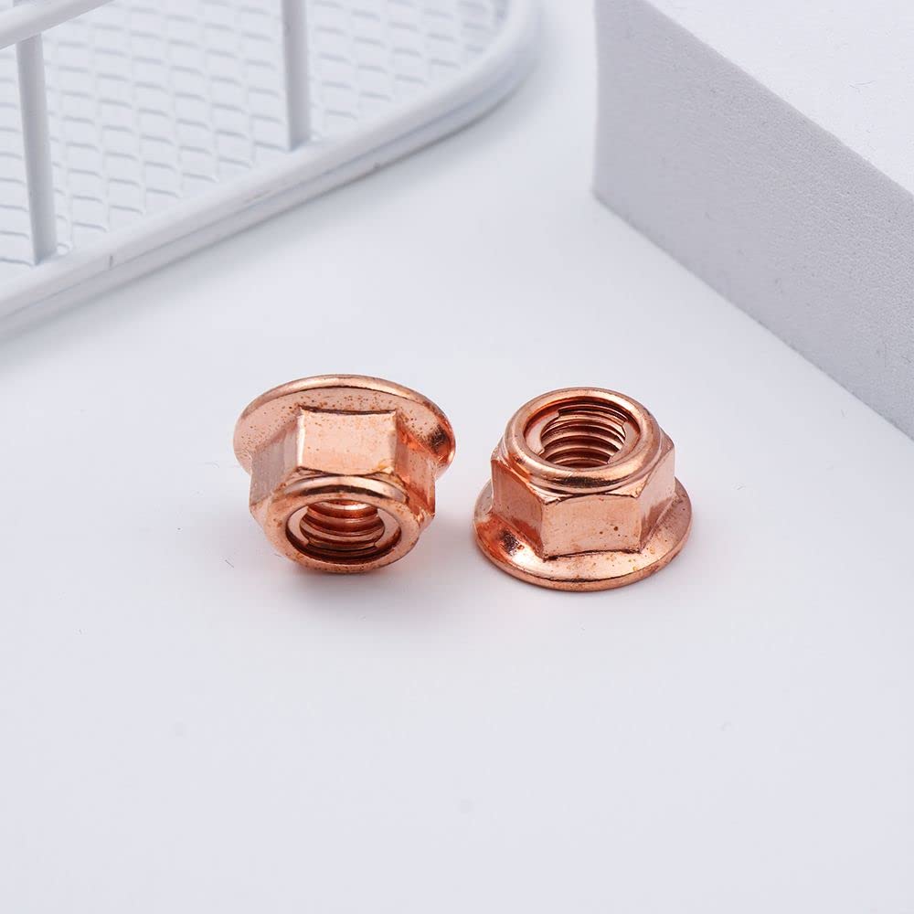 12pcs M8 Copper Flush Exhaust Manifold Nuts 8mm Nuts High