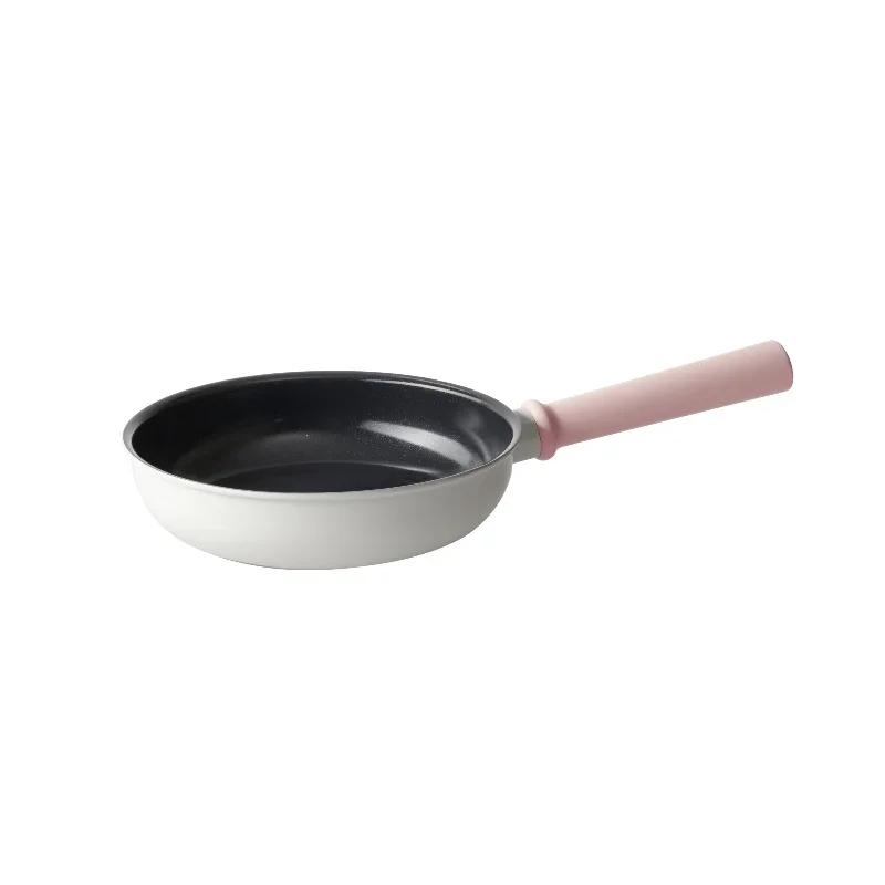 

LANMI Nonstick Milk Pot Baby Complementary Food Pot Rust-proof Stock Pot with Rabbit Ear Lid Low-smoke Iron-porcelain Frying Pan