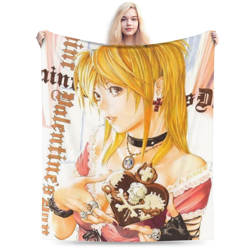 Super Soft Death Book Note Japan Manga Ryuk Throw Blanket Premium Flannel Fleece Bed Blanket Super Cozy Blankets All Season Use