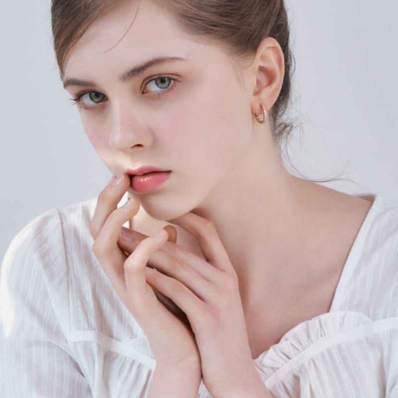 ELLE Jewelry 14K GF Round Stone Earrings ELGPEE570