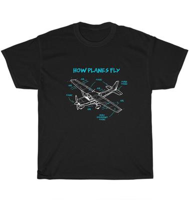 Hur Flygplan Flyger Flyg RC Plan Flygplan Pilot T-Shirt Unisex Rolig T-shirt Gåva