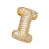 Zircon Copper Hip-Hop Alphabet Pendant Necklace for Women