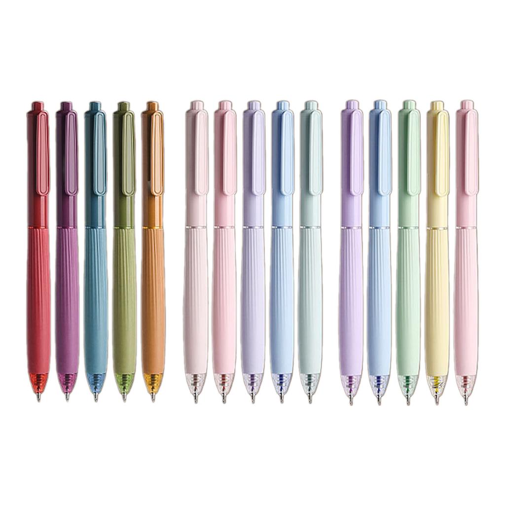 5 Colors Retractable Gel Pen 0.5mm Neutral Pen Signature Pen School Supplies