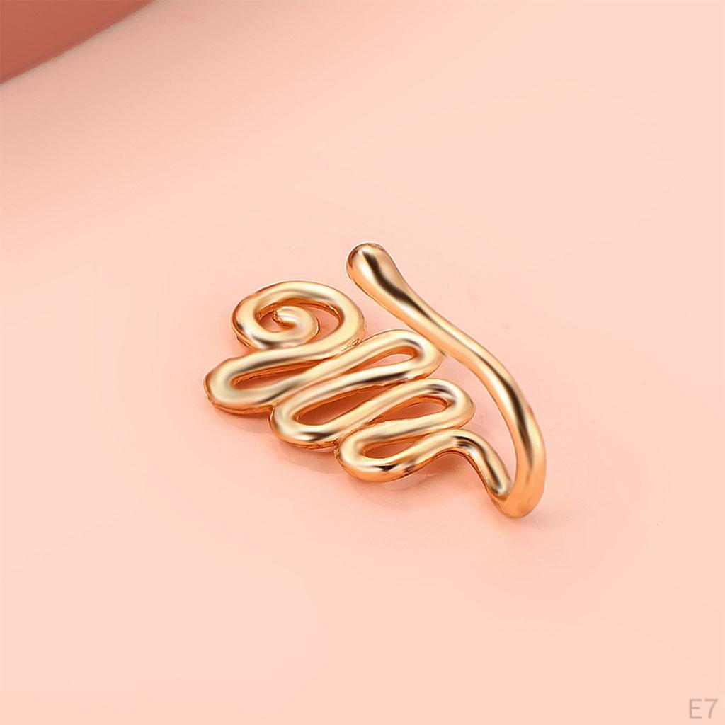 Nose -Shaped Punk Tiny Charm Clamp Ring Stud for Jewelry