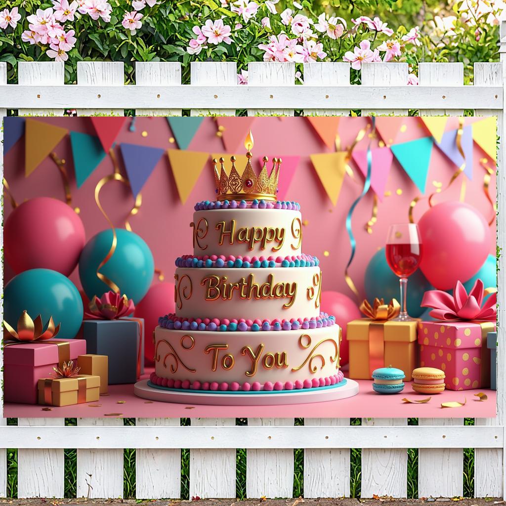 Decorazione Regolabile Occasione Festiva Photo Booth Sfondo Vibrante per Compleanni Feste di Compleanno Riunioni all'Aperto Interno