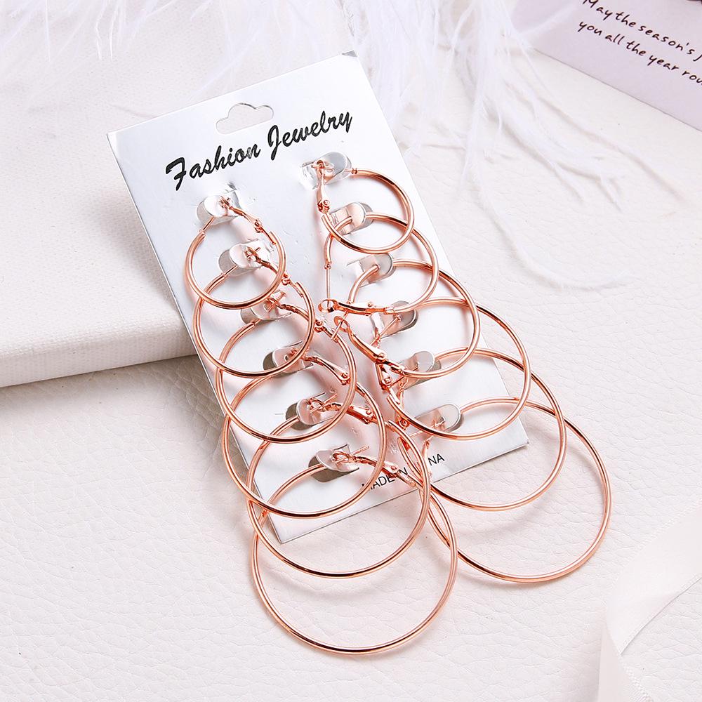 Unisex Alloy Hoop Earrings Set: Shrimp Design In European & American Style