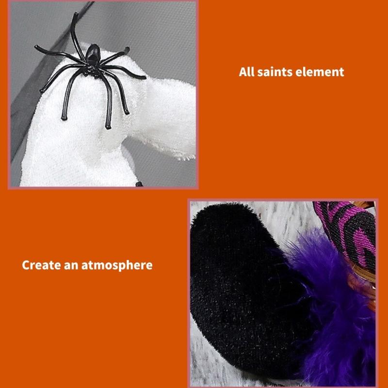 Multipurpose Round Bamboos Storage Basket for Halloween Mysterious Elegant Designs Pattern Portable for Party Supplies