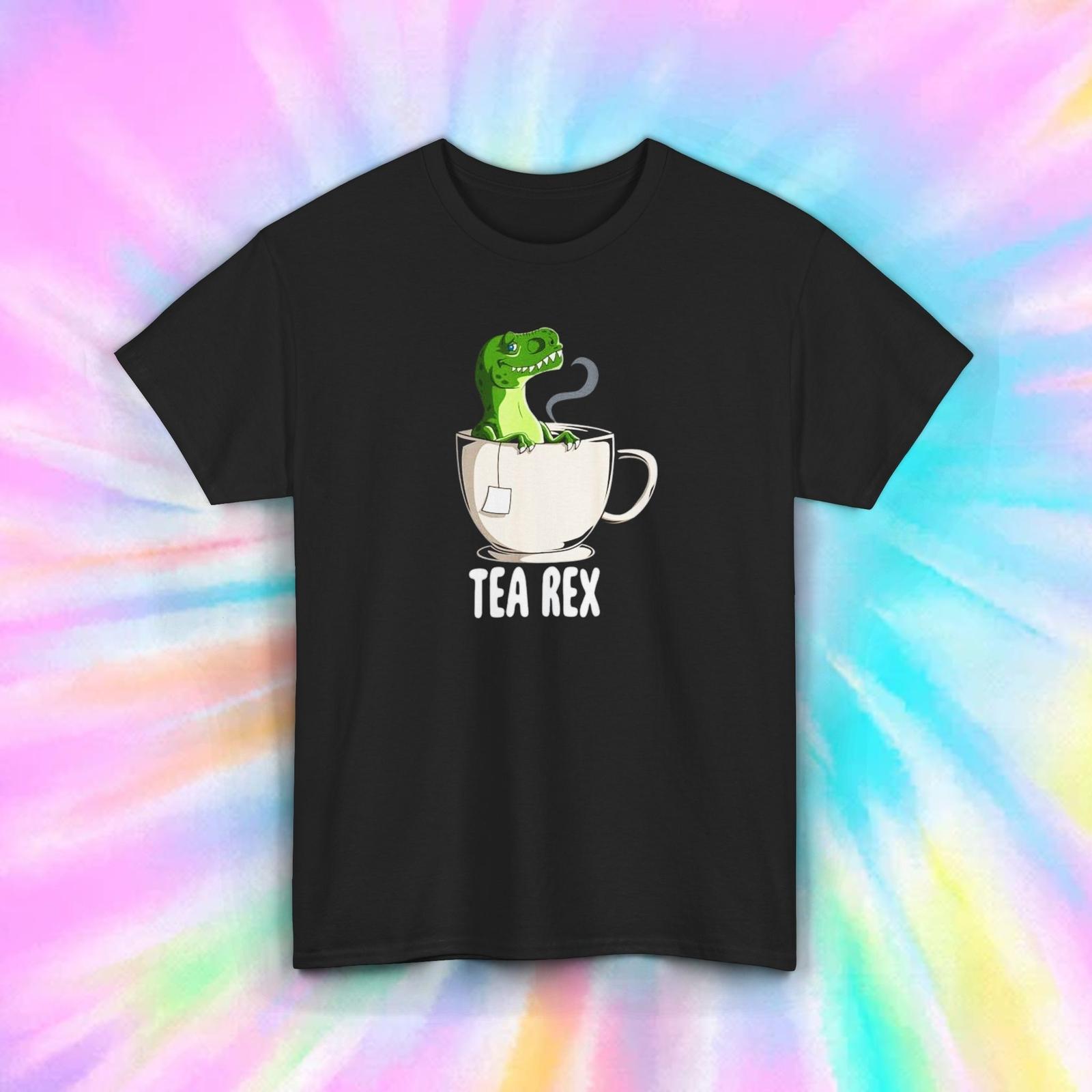 Tea Rex Dinosaur Drinking Tea Funny Pun Lover Gift T-Shirt for Men Women S-5XL XXXL