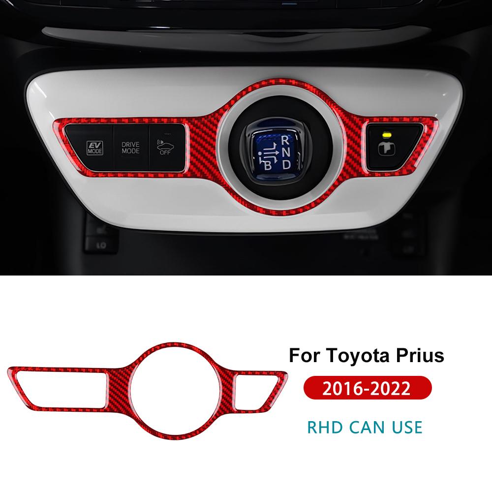 

For Toyota Prius 2016 2017 2018 2019 2020 2021 2022 Real Soft Carbon Fiber LHD RHD Car Gear Box Frame Interior Accessories