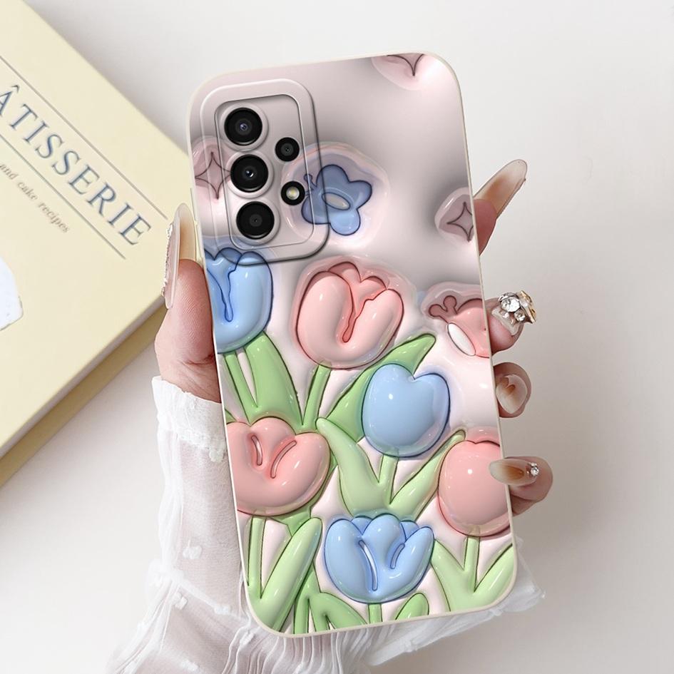 For Samsung Galaxy A52 Case SM-A525F Cover Cute Panda Rabbit Soft Liquid Silicone Phone Case For Samsung A52s A72 5G A725F Funda