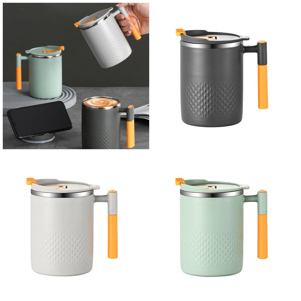 Portable Stainless Steel Beverage Mug with Handle Drinking Cup for Students and Commuters Multipurpose Milk Drinkware