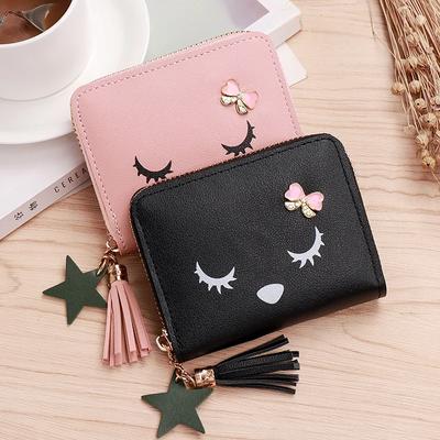 New Fashion Card Bag Cute Wallet Women Student Zipper Coin Purse Children's Coin Pouch Credit Card Holder Id Holder Card Case
