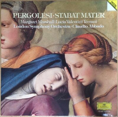 Disco de Vinilo GIOVANNI BATTISTA PERGOLESI MARGA Stabat Mater 137703 Deutsche Grammo 1985 Alemania Clásico Usado