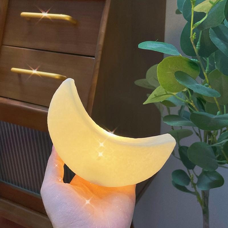 Kreatives LED Cartoon Nachtlicht 3AA Batterie Mond Stern Ornament für Schlafzimmer Nachttische Dekorative Atmosphäre Nachtlicht als Geschenk