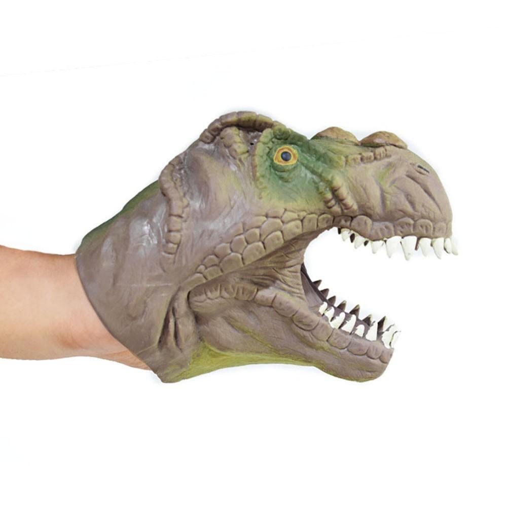 dinosaur Animal Hand Puppet Baby Infant Kid Toy Plush Toys Silica Gel Spoof